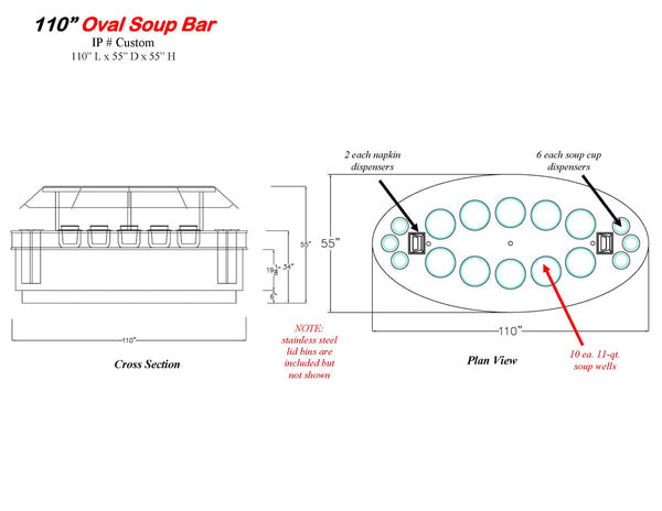 SoupBarsOnline.com - CUSTOM Oval Soup Bar