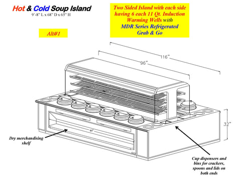 Custom Hot and Cold Soup Island
