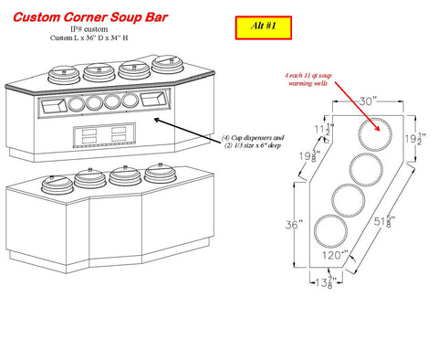 Custom 4-Well Soup Corner